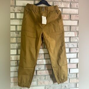Easel Women’s Utility Jogger Pants Camel Size LARGE NWT
